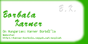borbala karner business card